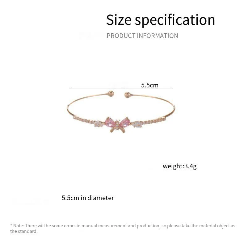 Rose zircon bracelet