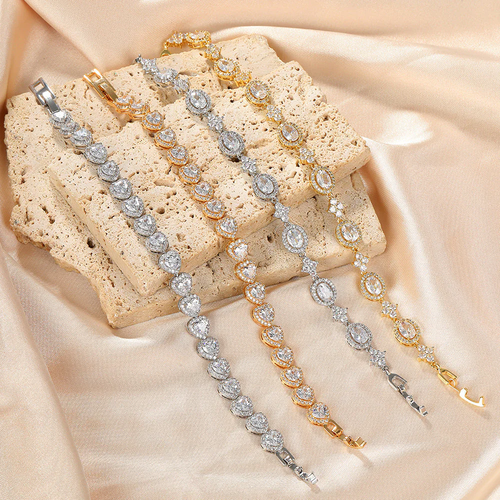 Full Diamond Zircon Chain Bracelet