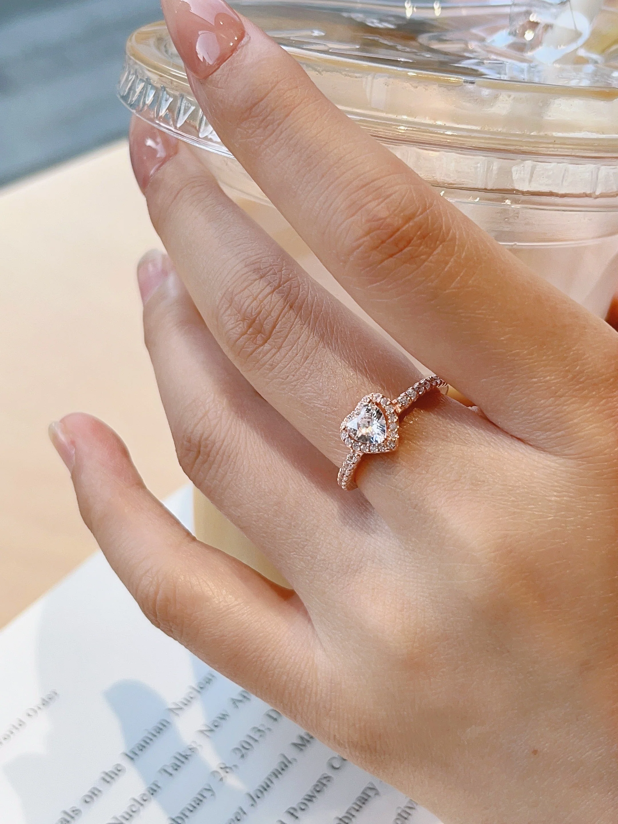 Sparkling Heart Ring