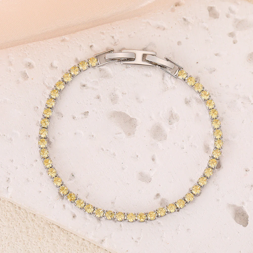 High quality zircon flower oval bracelet