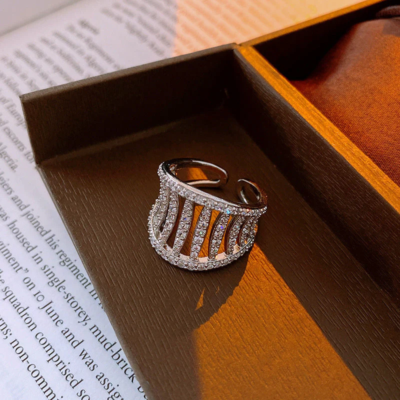 Real gold electroplated zircon split ring