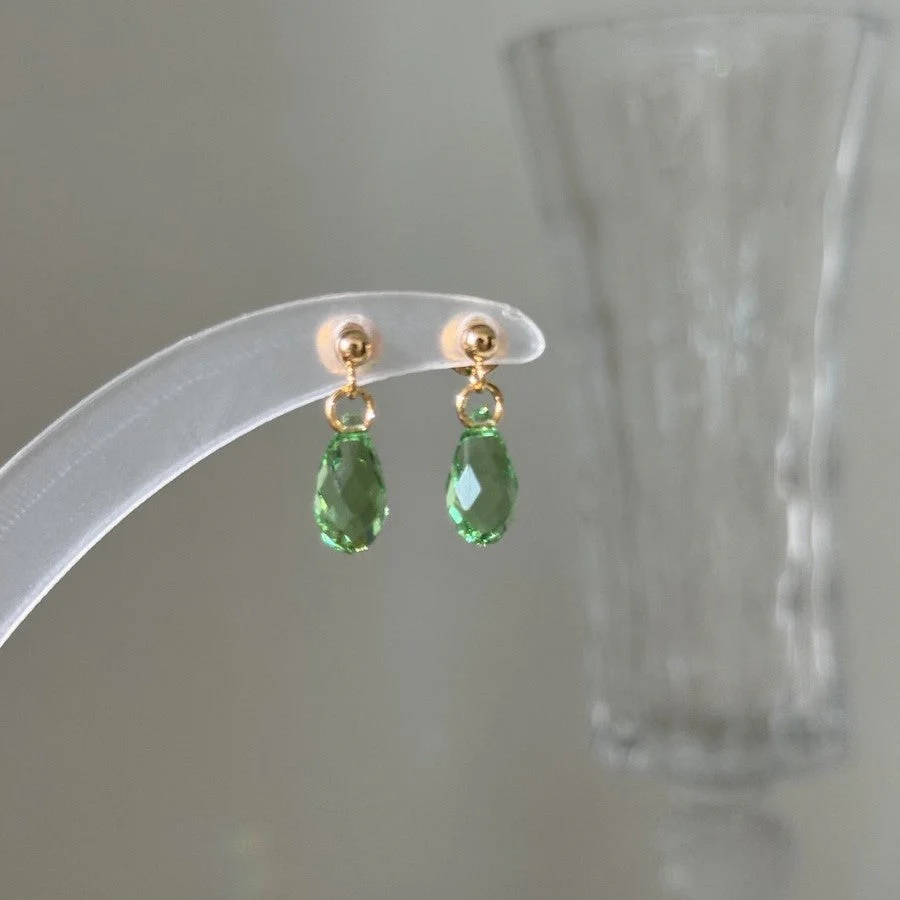 Hand-made Swarovski multicolor crystal earrings S925 silver needle