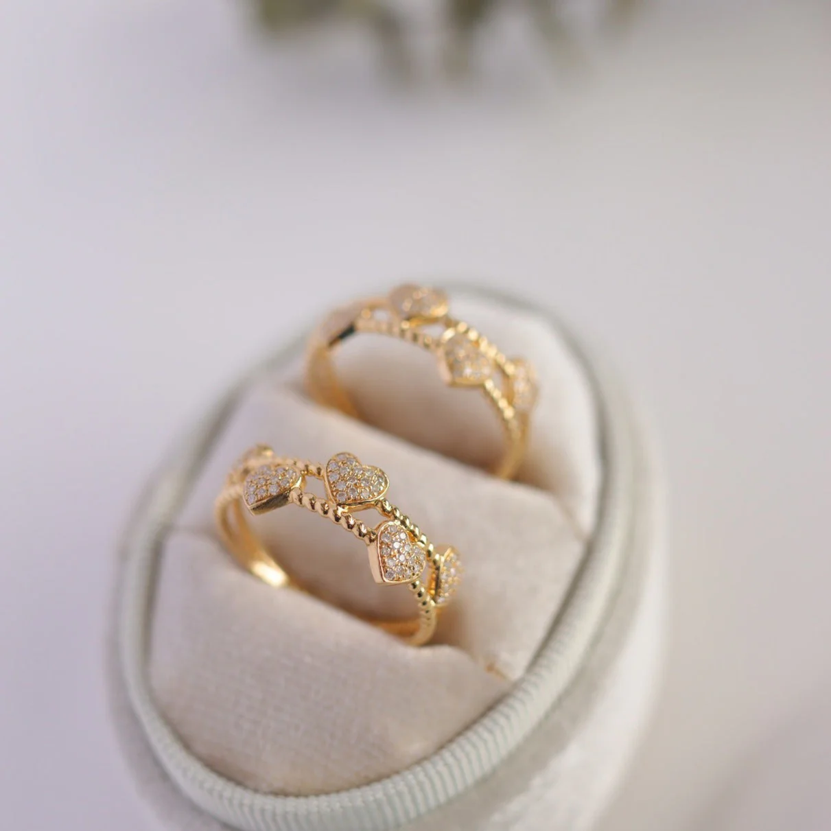 Perfect s925 sterling silver double ring love ring