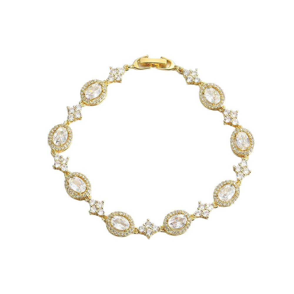 Full Diamond Zircon Chain Bracelet