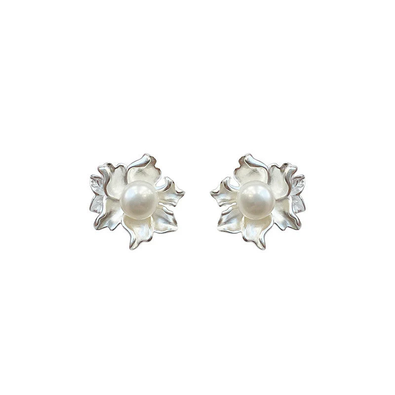 S925 Sterling Silver Pure White Jasmine Earrings