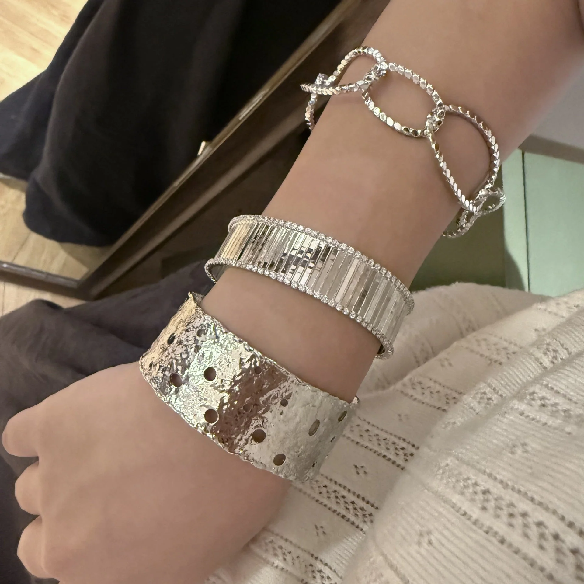 Zircon geometric bracelet