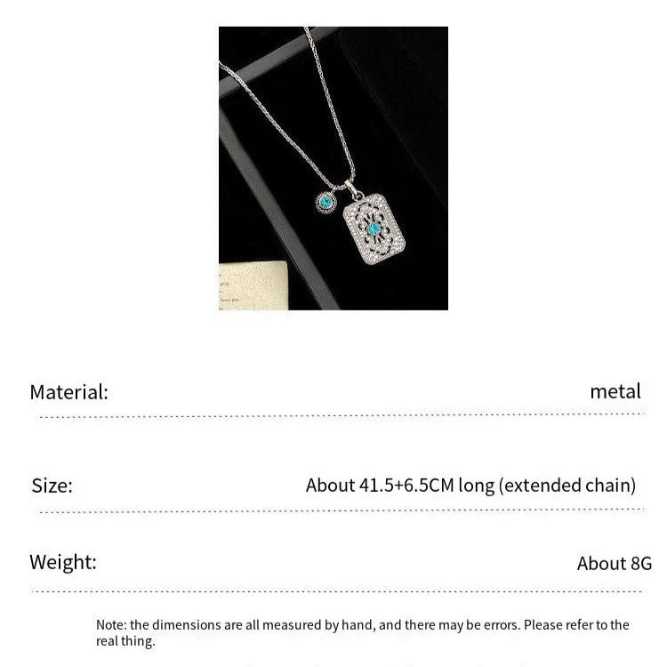 Blue diamond necklace