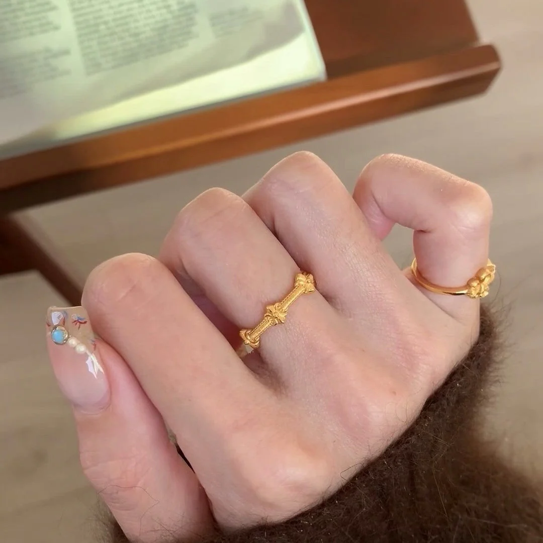 Wire-drawing Craft Tail Kite Flower Ring