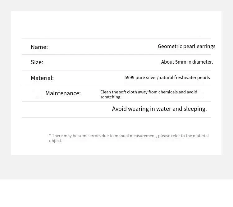 S999 sterling silver pearl earrings