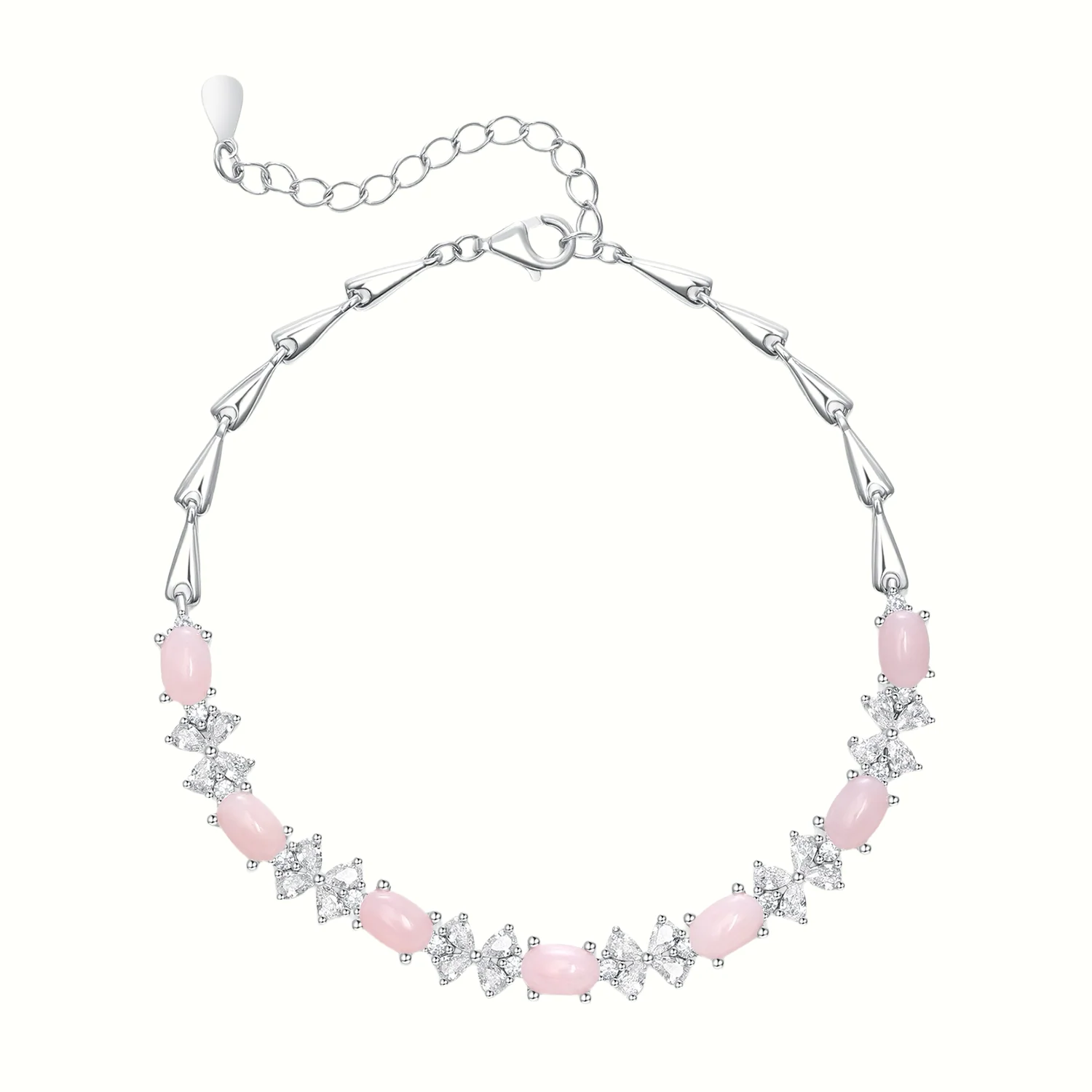 Natural Pink Opal Bow Bracelet