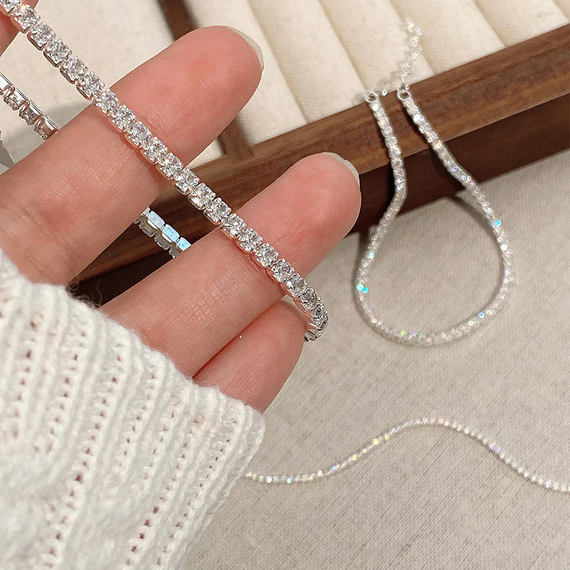 S925 sterling silver full diamond bracelet