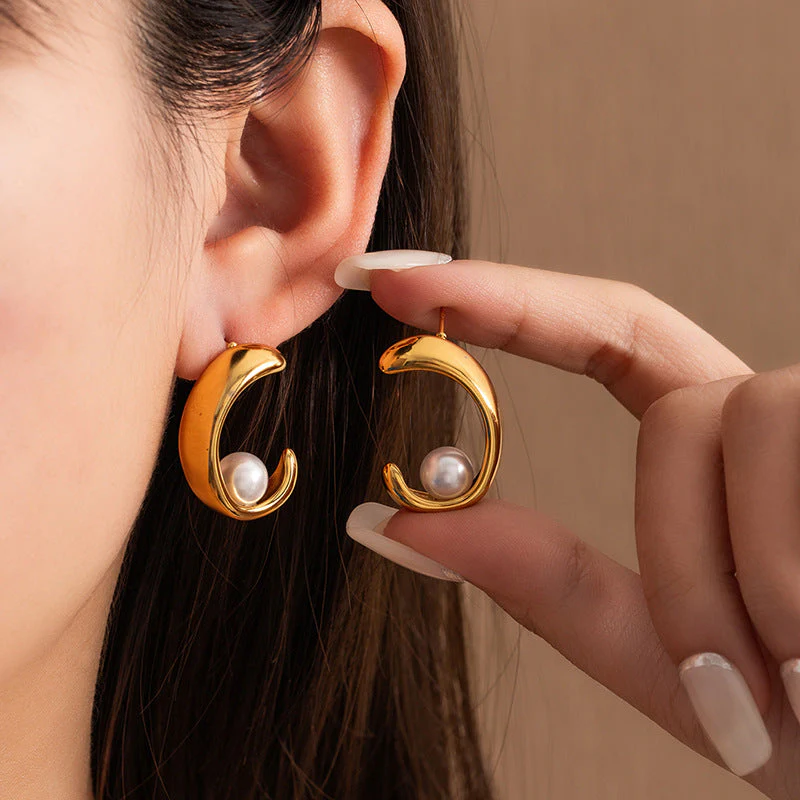 gold plated non-fading earrings