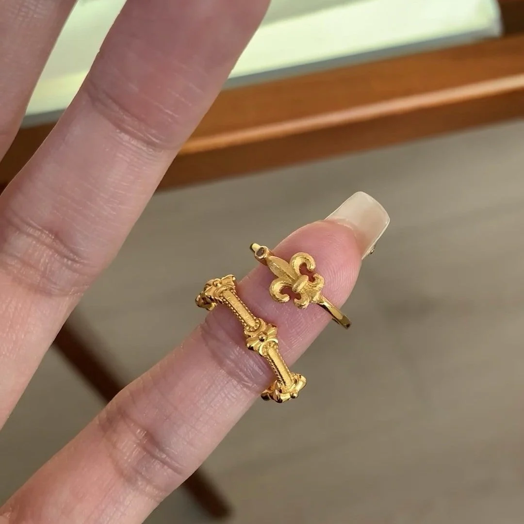 Wire-drawing Craft Tail Kite Flower Ring