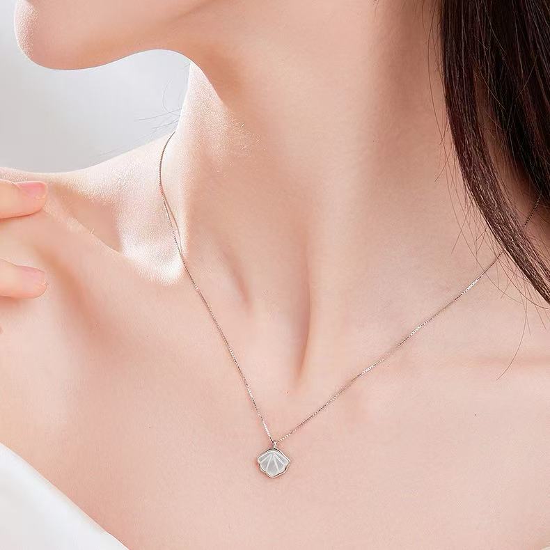 S925 Sterling Silver Shell Necklace