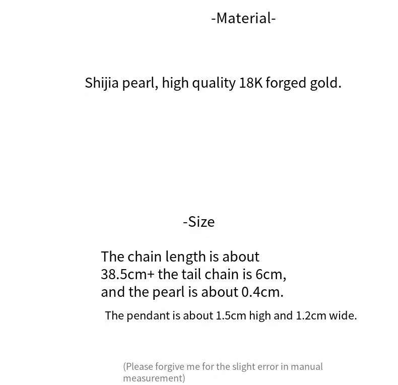 Rose Square Fritillaria Pearl Necklace