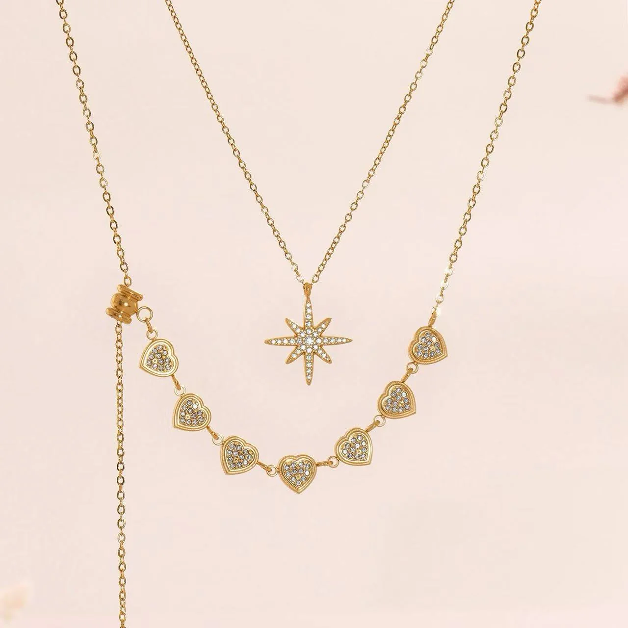 Eight Pointed Star Zircon Necklace