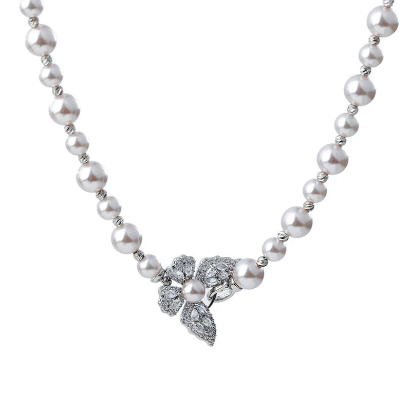 Manta rose pink purple Pearl Butterfly pendant necklace bracelet earrings set