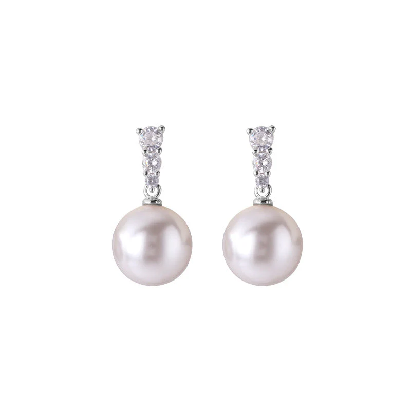 Diamond Pearl Ear studs
