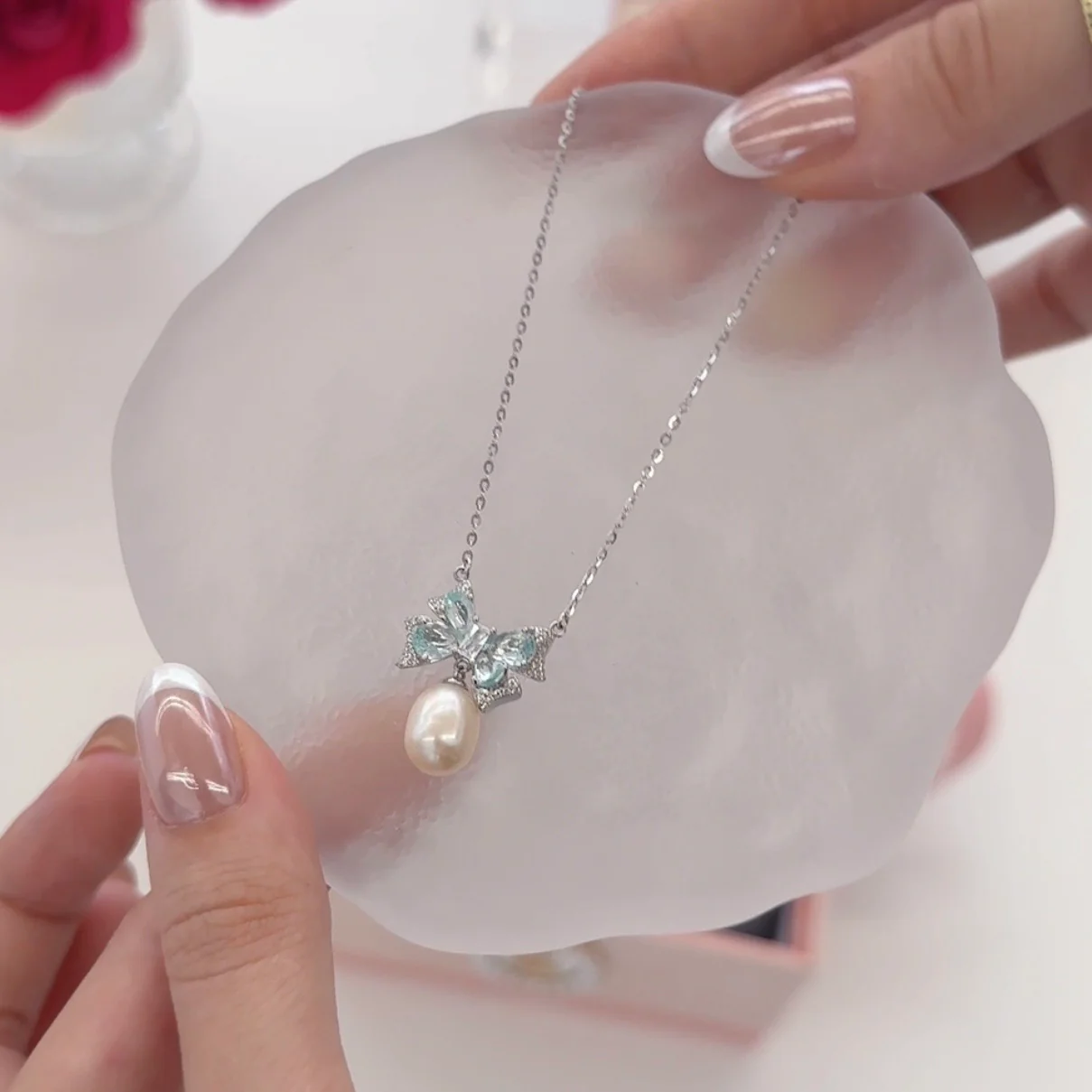 Butterfly Pearl Necklace