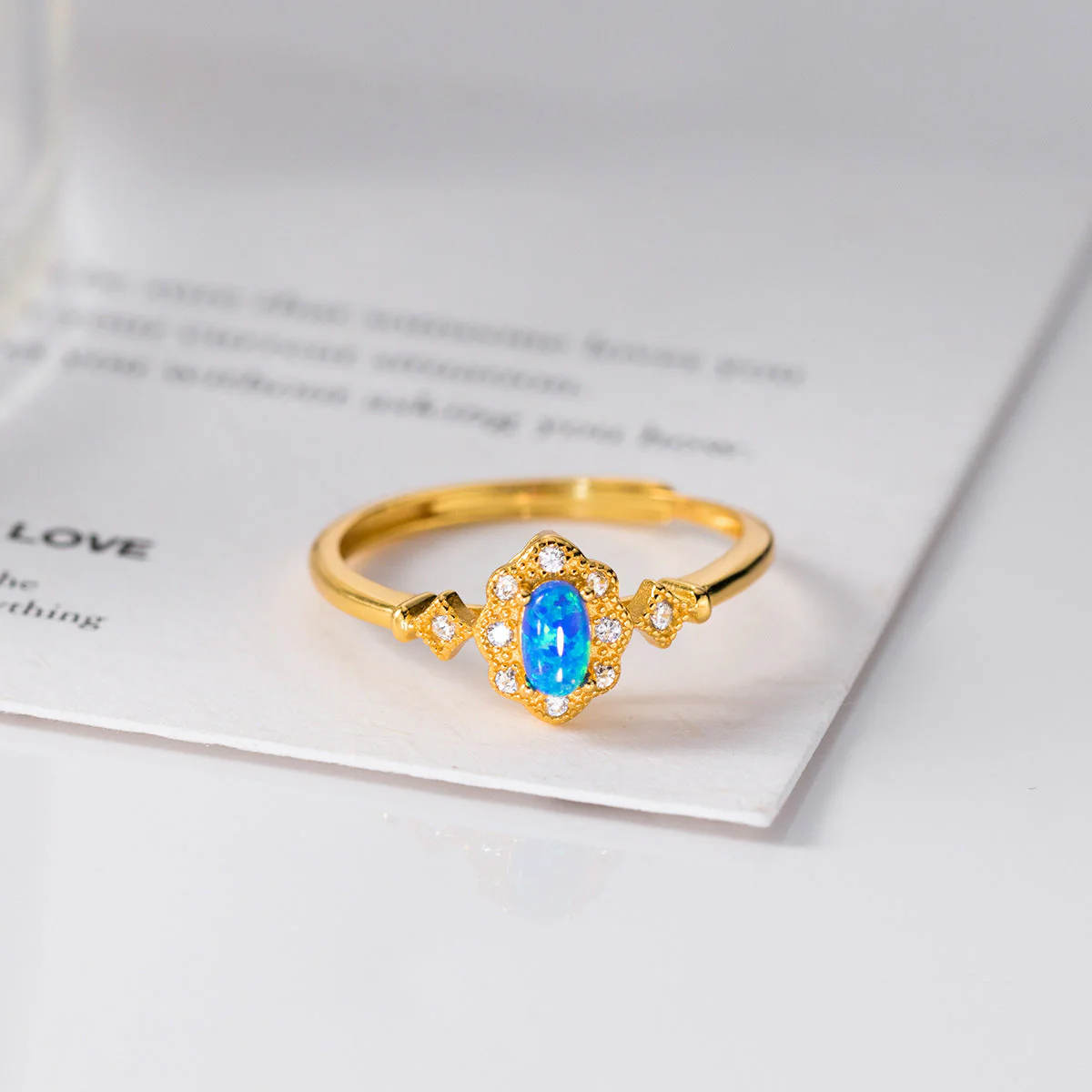 S925 sterling silver diamond ring