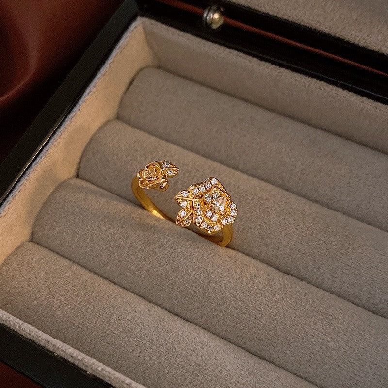 Real gold electroplated zircon split ring