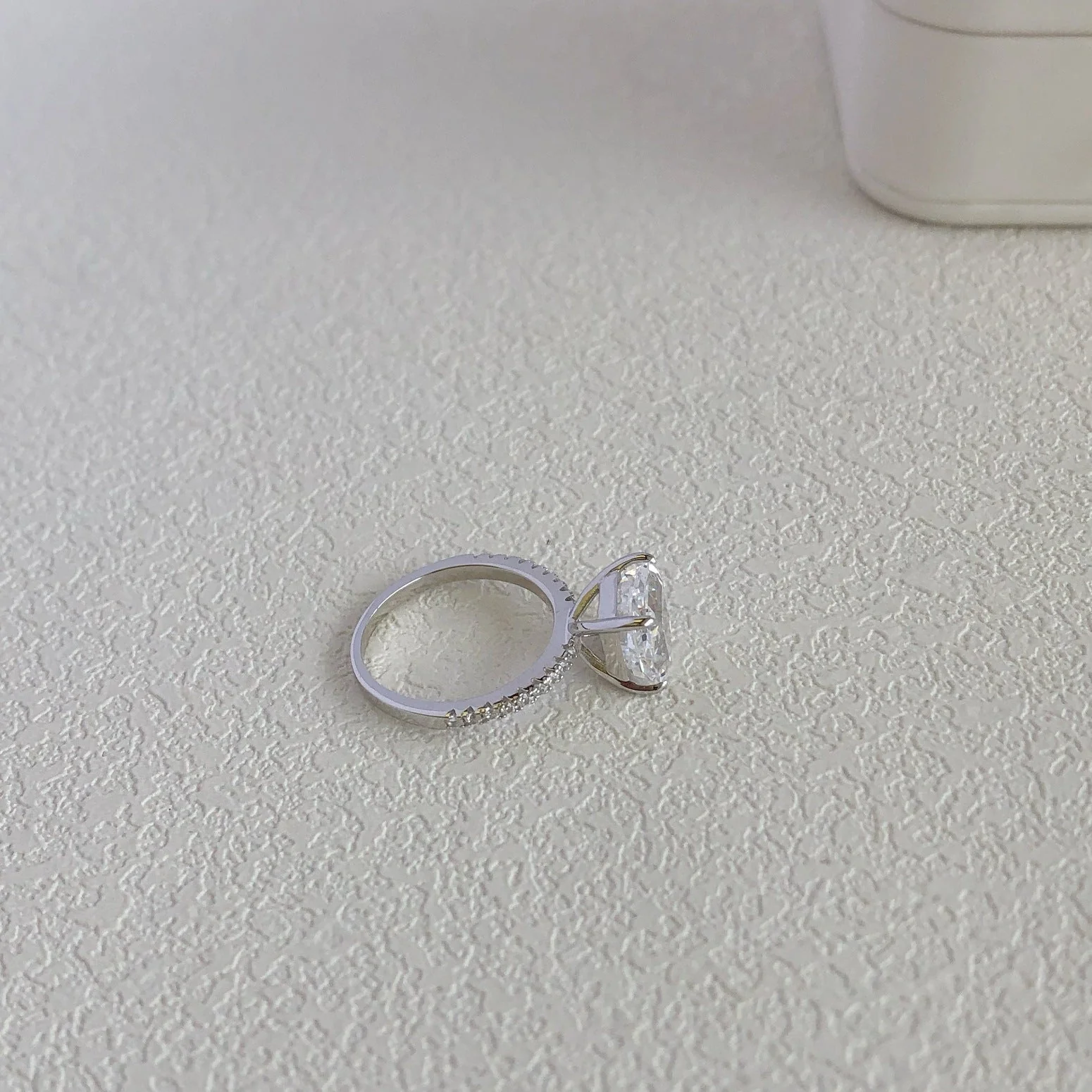 925 sterling silver 8A ice flower cut zirconia setting ring