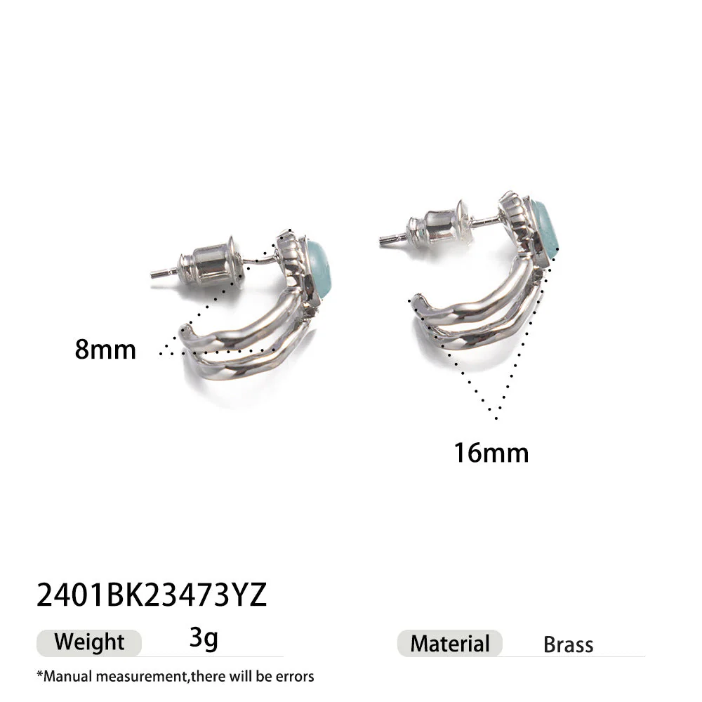 Aquamarous Necklace Earrings