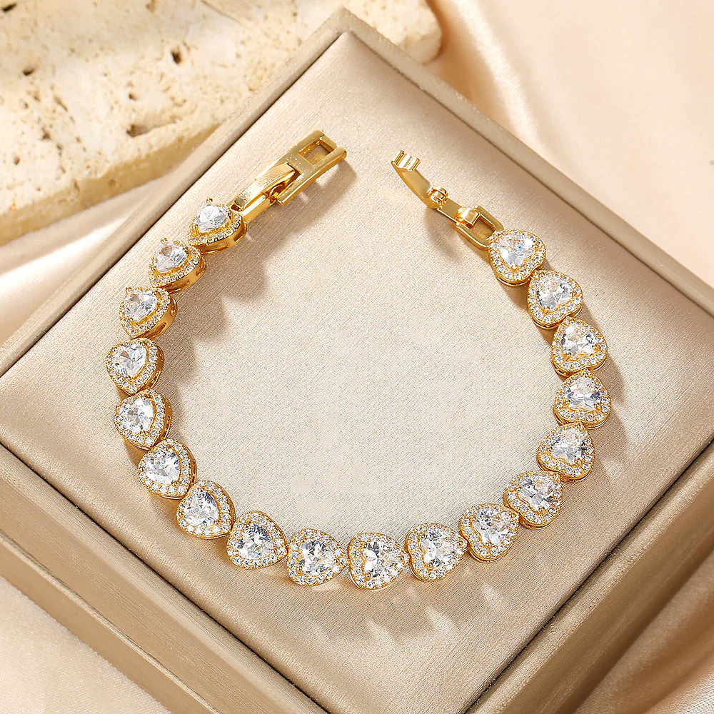 Full Diamond Zircon Chain Bracelet