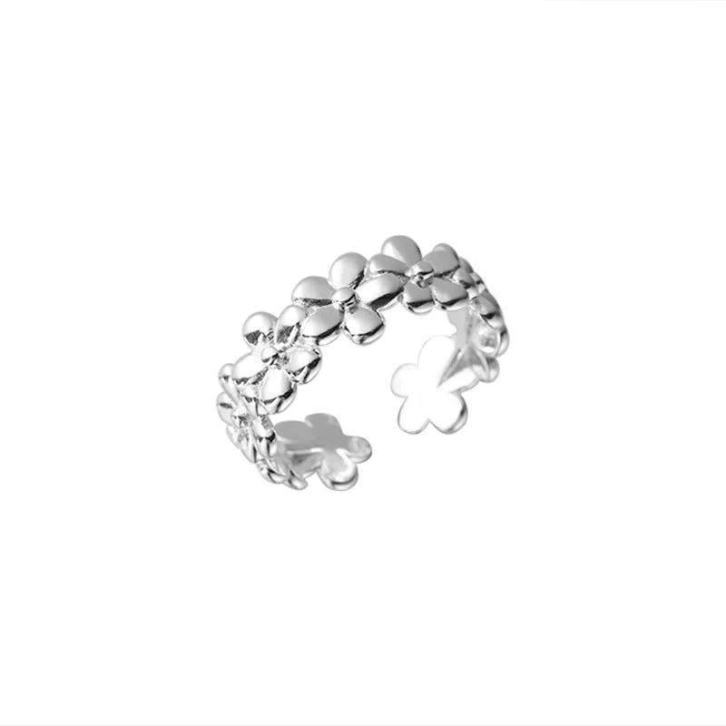 925 Sterling Silver Flower Ring