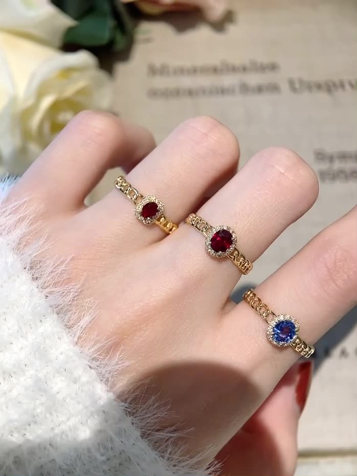 S925 sterling silver chain ring