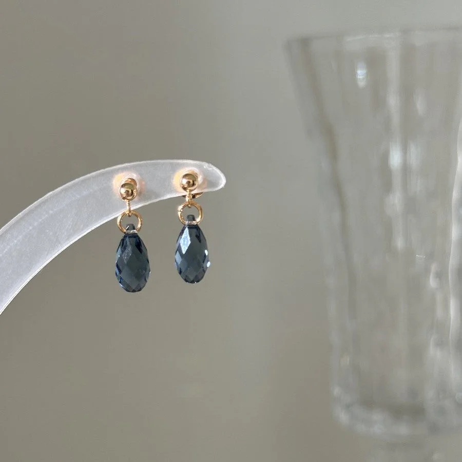 Hand-made Swarovski multicolor crystal earrings S925 silver needle