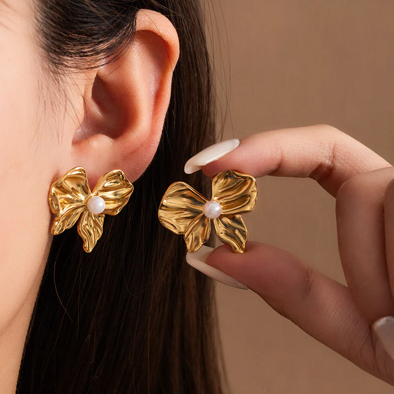 gold plated non-fading earrings