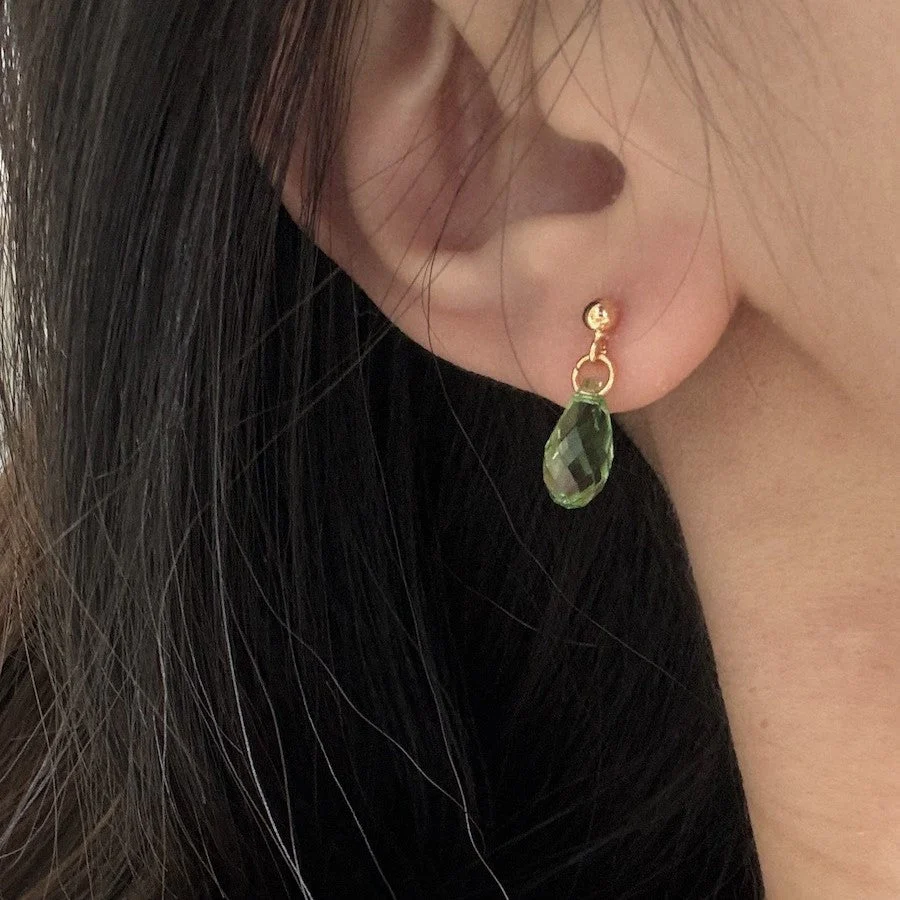 Hand-made Swarovski multicolor crystal earrings S925 silver needle