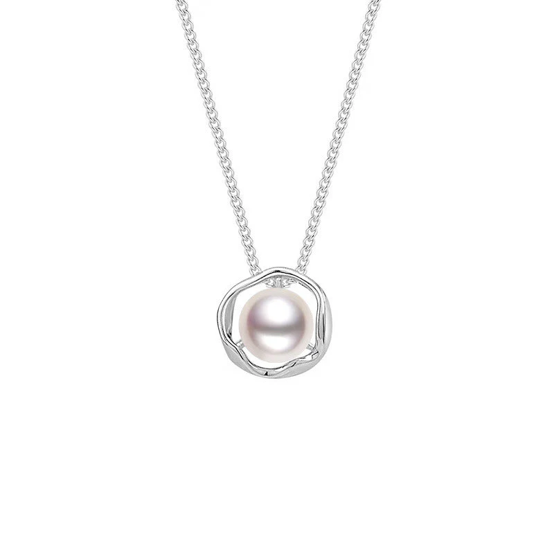 s925 sterling silver pearl necklace