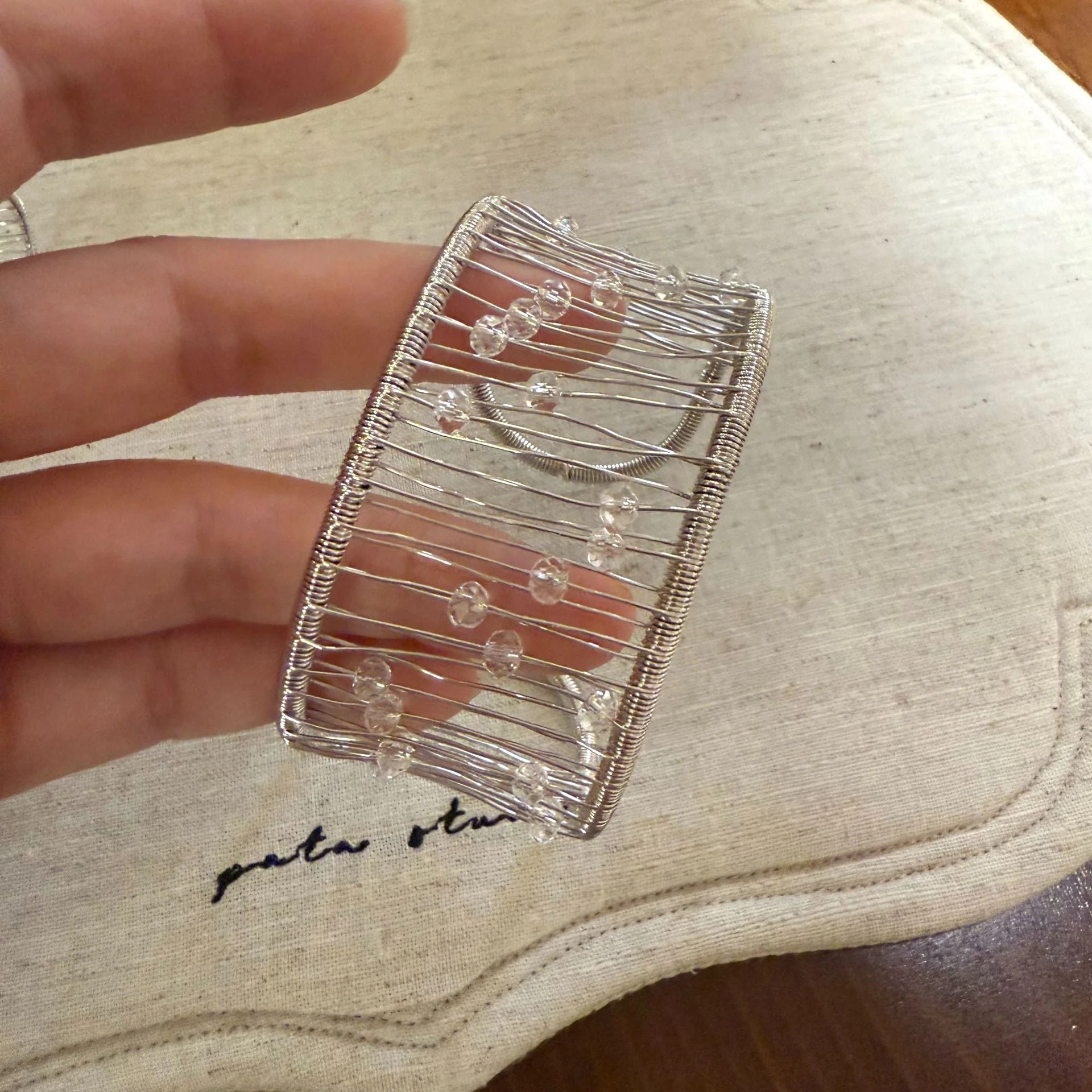 Zircon geometric bracelet