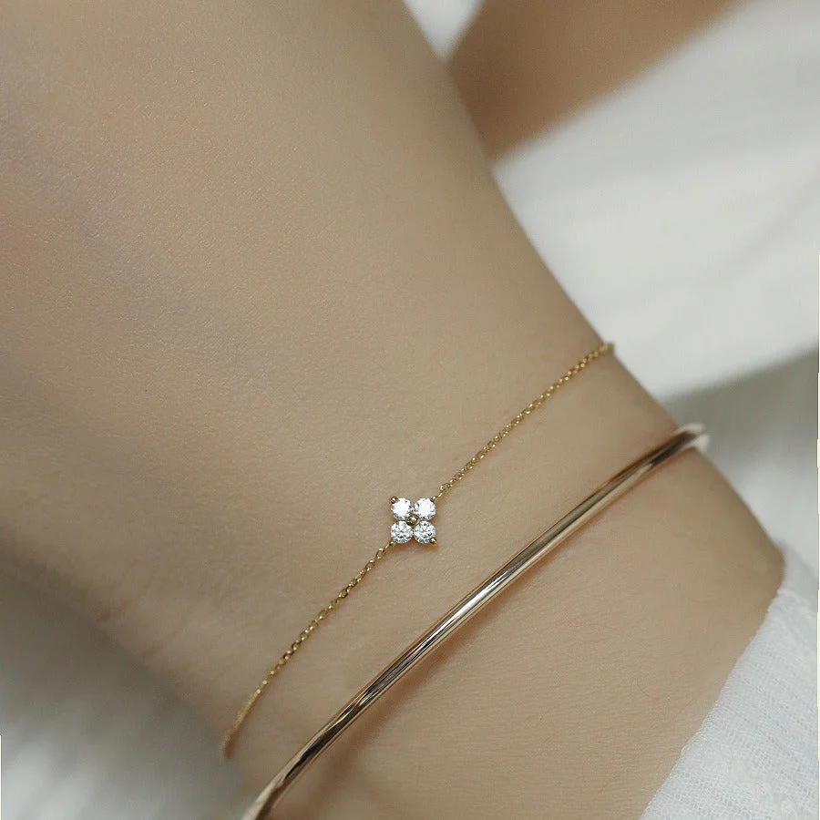 S925 silver gold-plated sterling silver bracelet