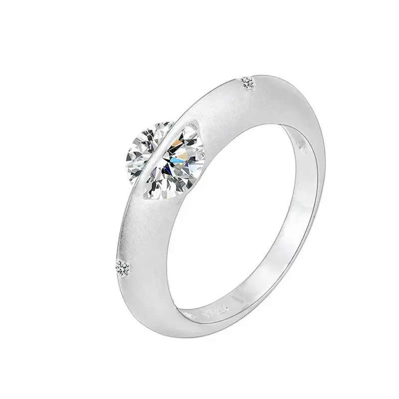 Moissanite Rotating Star S925 Sterling Silver Ring