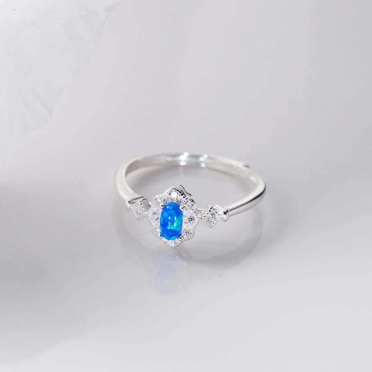 S925 sterling silver diamond ring