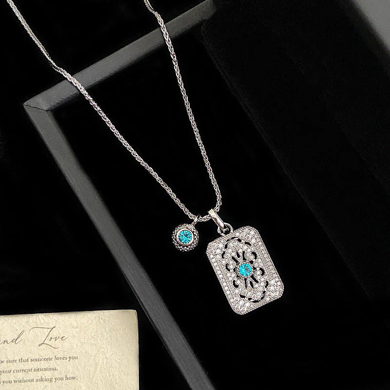 Blue diamond necklace