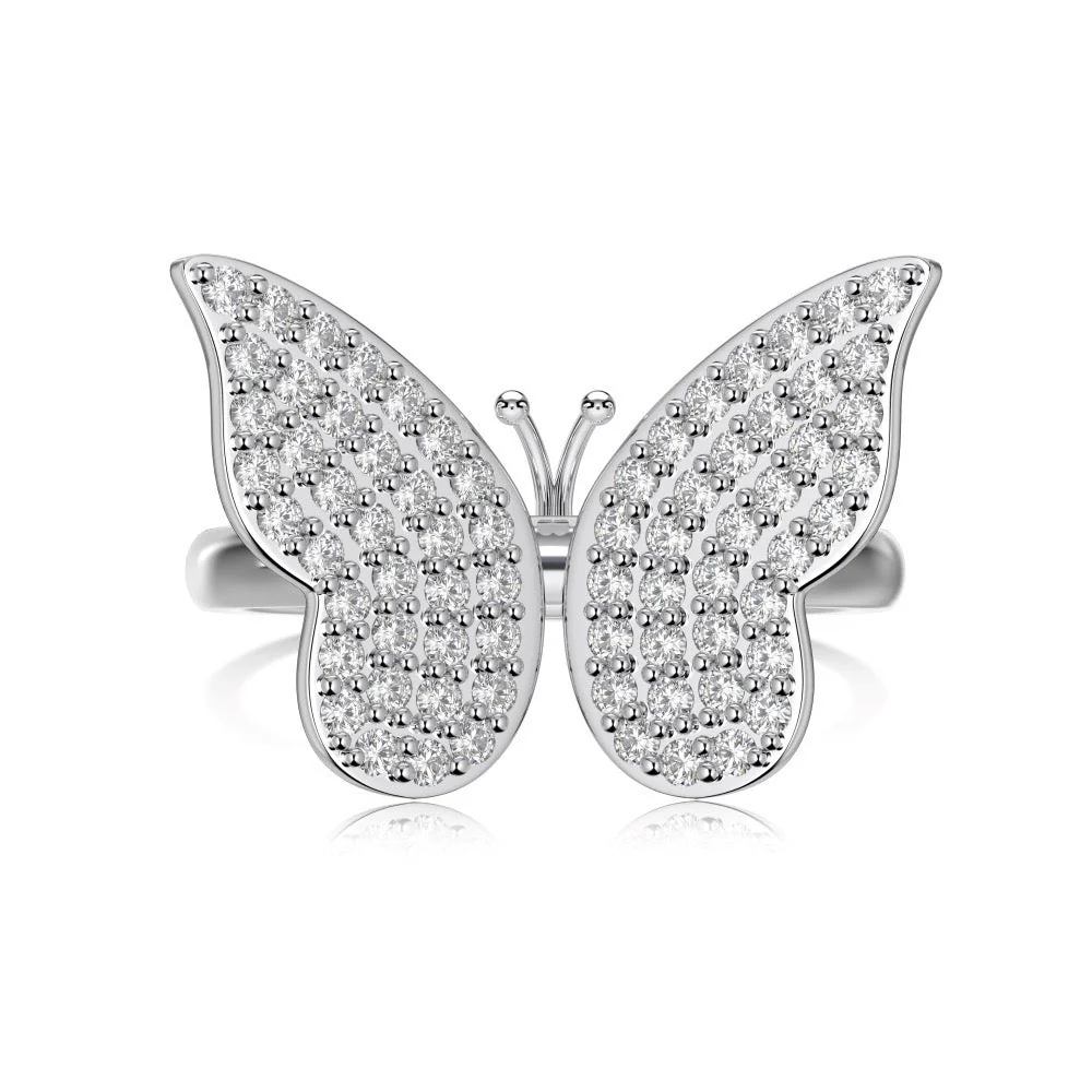Butterfly Silver Ring Collection