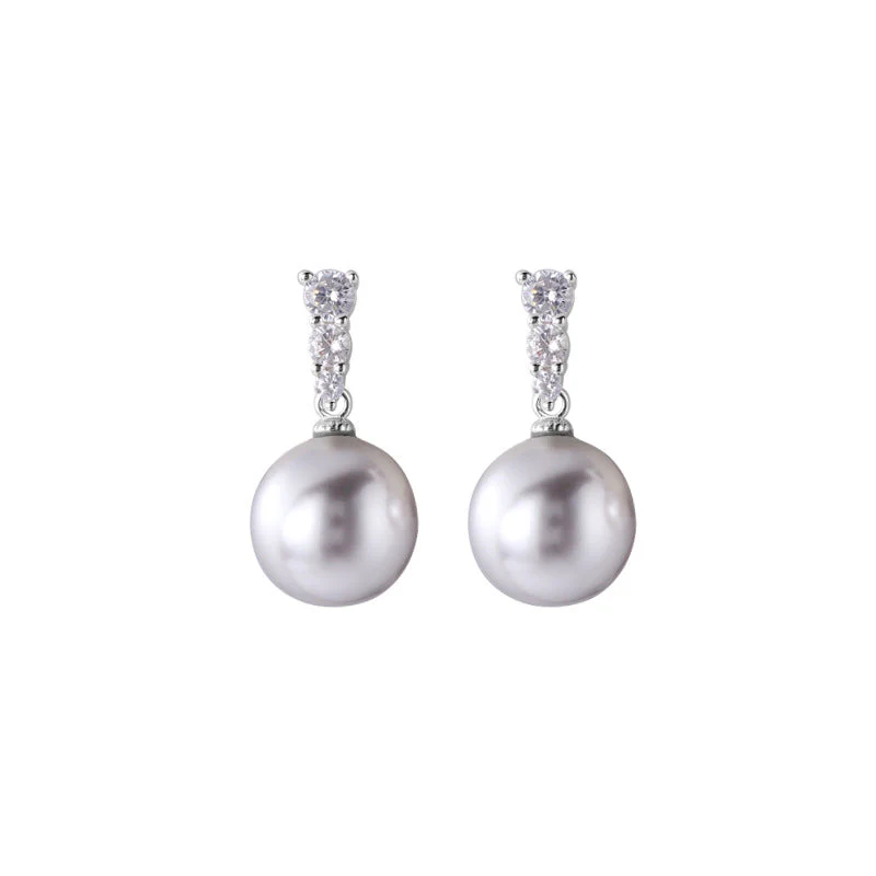 Diamond Pearl Ear studs