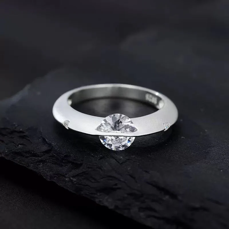 Moissanite Rotating Star S925 Sterling Silver Ring