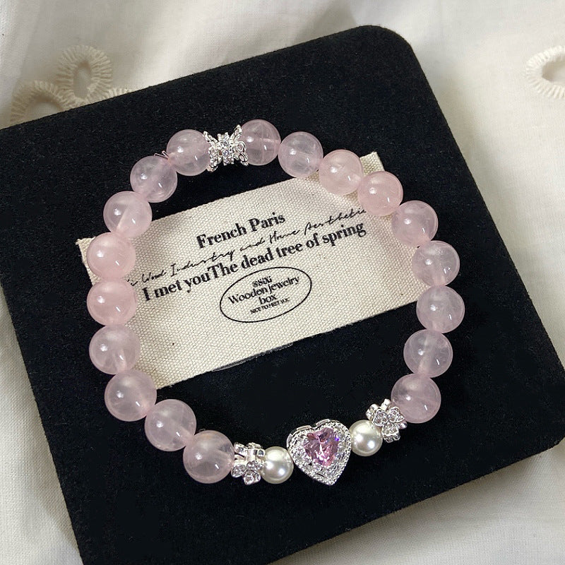 Swarovski Pearl Love Bow Pentacle Zircon Bracelet