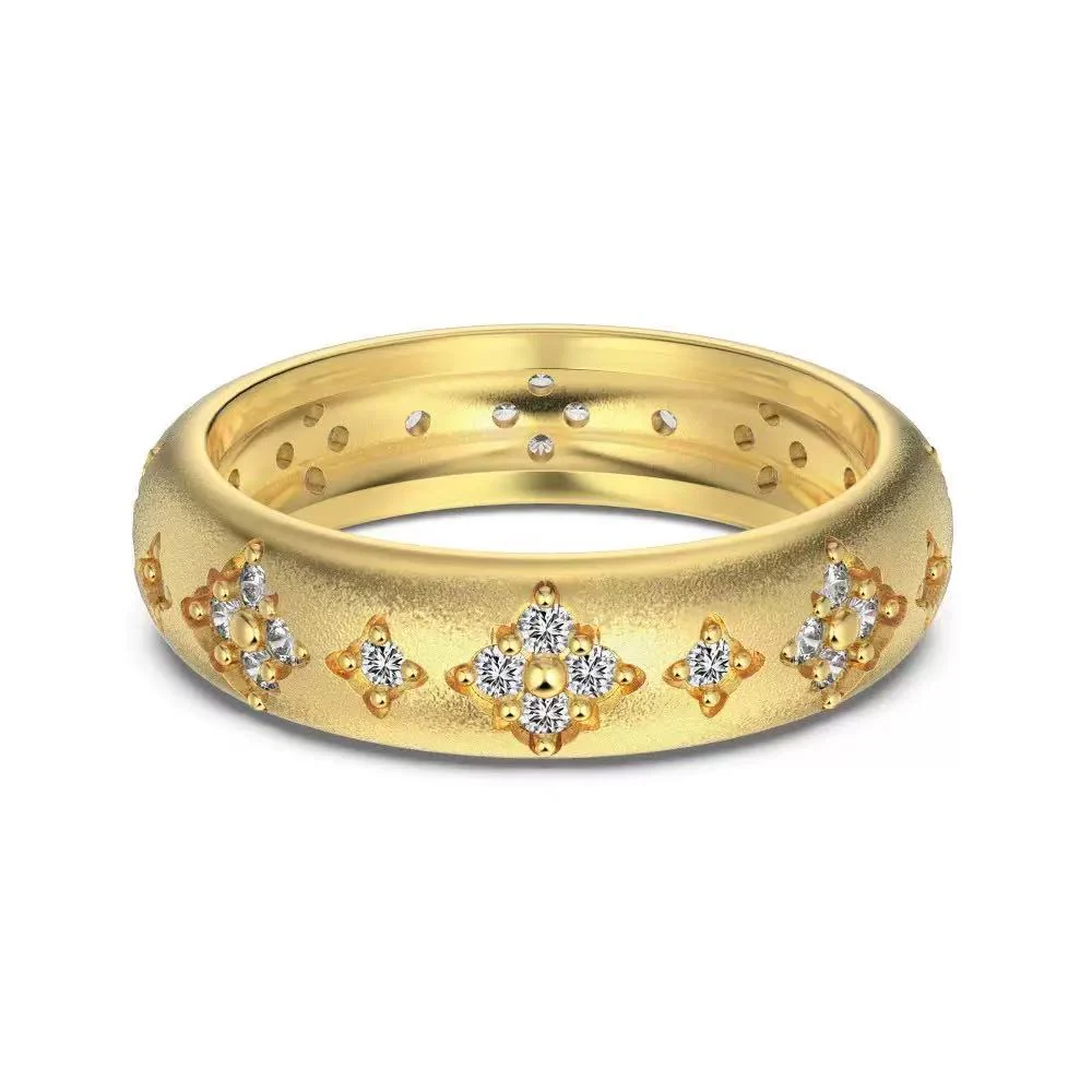 S925 Sterling Silver Classic Ring with 5A Zircon