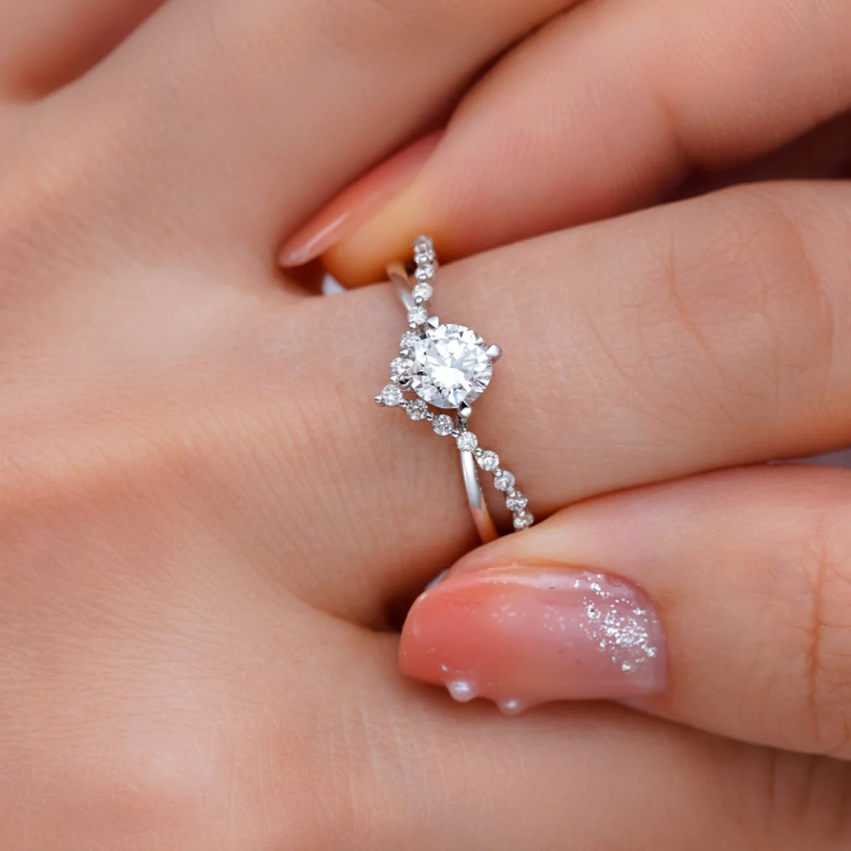 S925 sterling silver crown ring