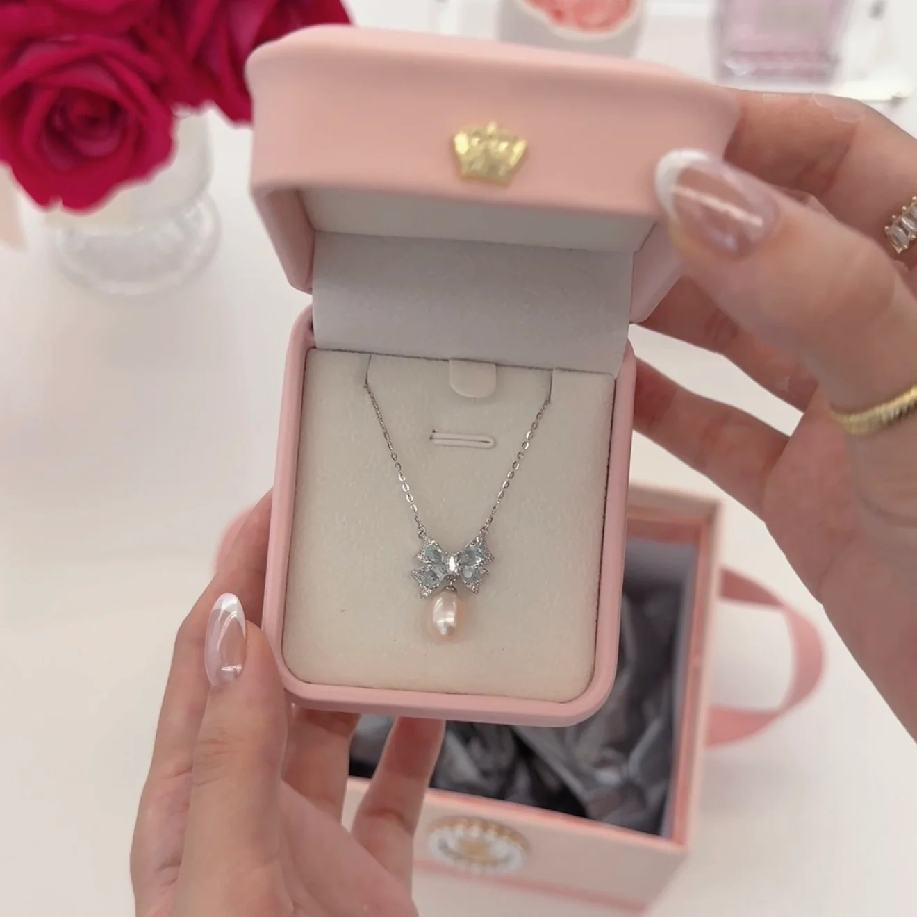 Butterfly Pearl Necklace