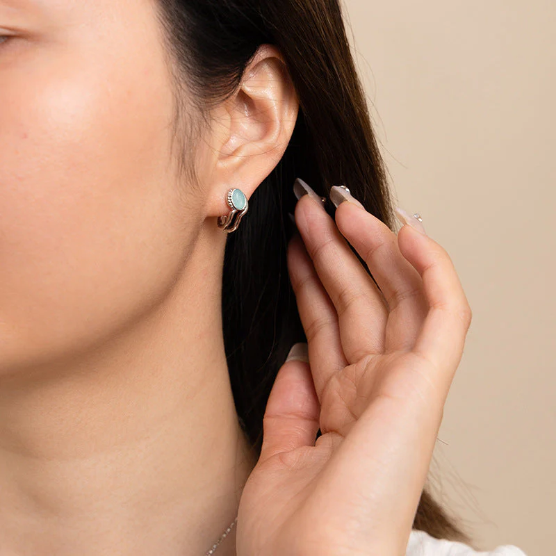 Aquamarous Necklace Earrings