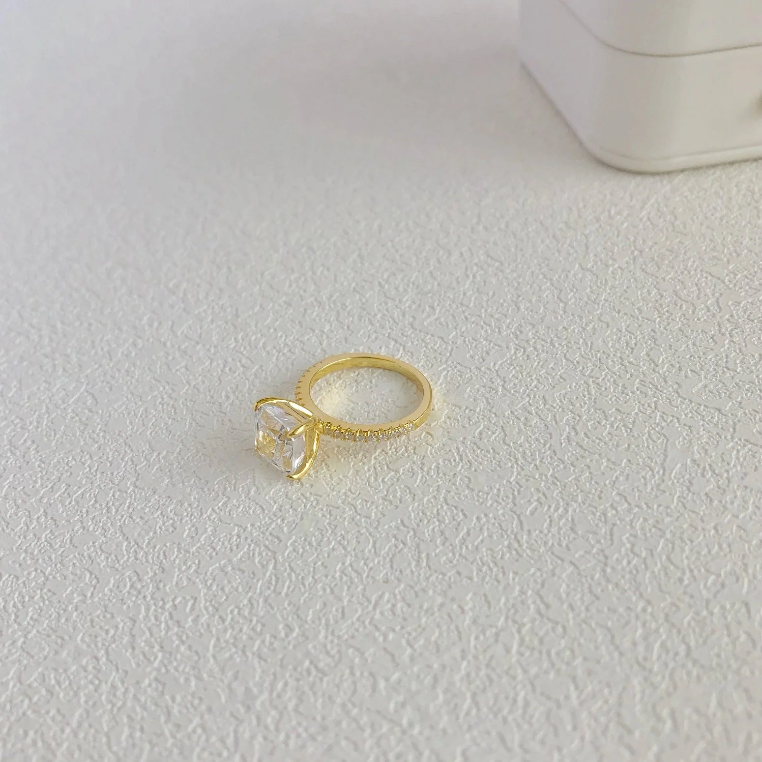 925 sterling silver 8A ice flower cut zirconia setting ring