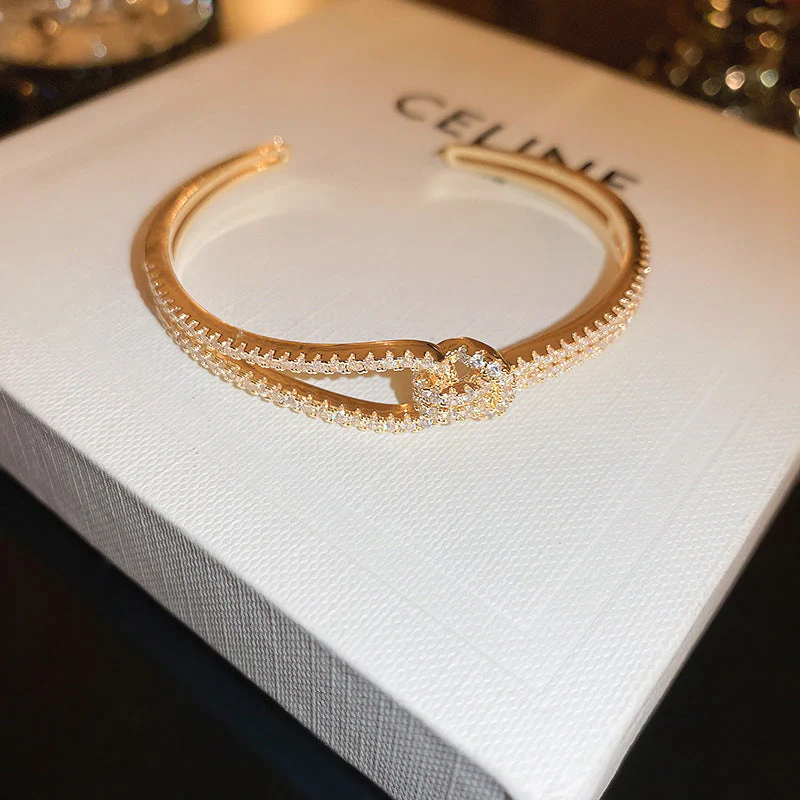 Zircon open bracelet