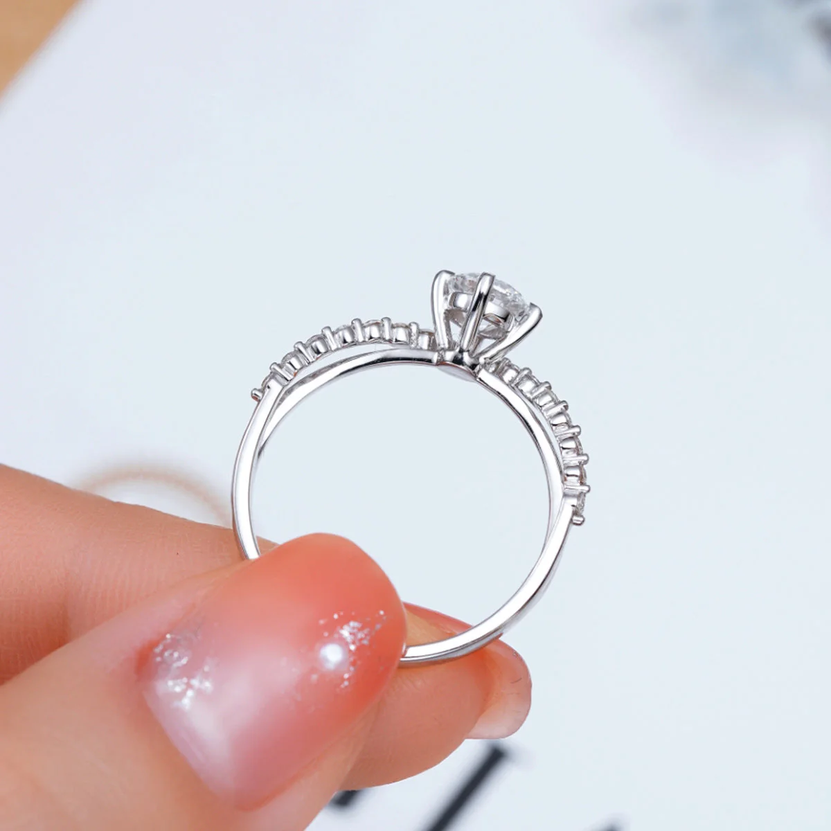 S925 sterling silver crown ring